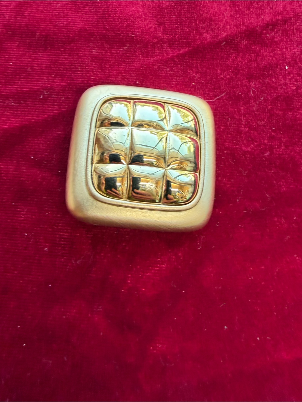 Vintage Art Deco geometric gold tone Brooch